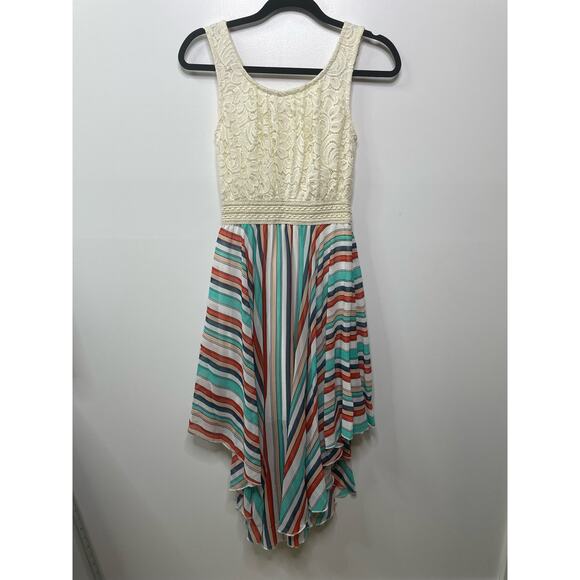 Liberty Love Dress Lace Bodice Handkerchief Hem Tank Flowy Fairy Cottagecore S - Picture 5 of 11